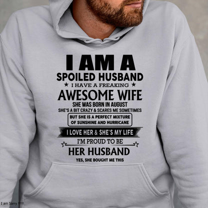 Lucky Man, Awesome Wife - Perfect T-Shirt From Wife DTSM08 (SKU-HUS-TS-08)