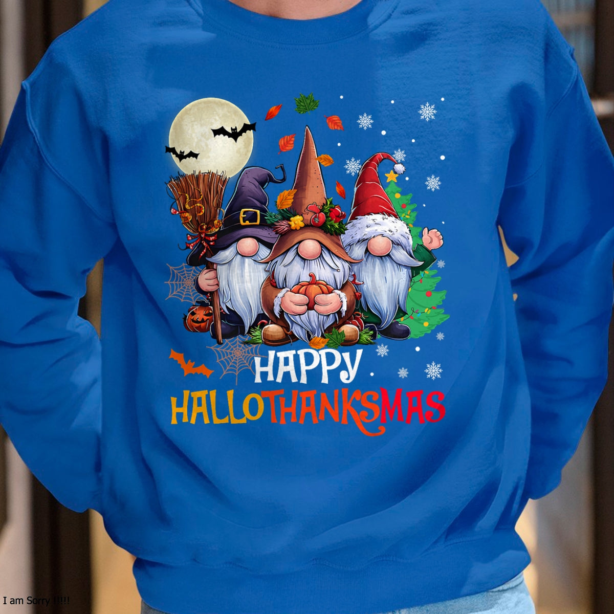 Christmas Shirts for Family, Funny christmas shirts, Christmas Unisex T-Shirt/Hoodie/Sweatshirt HLT00 - Happy Hallothanksmas Gnomes Lover Halloween Merry Christmas T-Shirt
