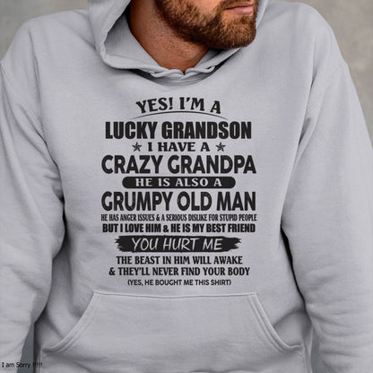 LUCKY GRANDSON OF CRAZY GRANDPA -  PERFECT GIFT FROM GRANDPA - DTSM00 (SKU12-145-00)