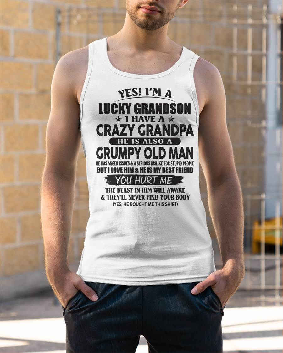 LUCKY GRANDSON OF CRAZY GRANDPA -  PERFECT GIFT FROM GRANDPA - DTSM00 (SKU12-145-00)