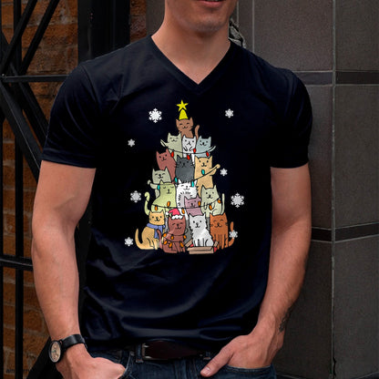 Christmas Shirts for Family, Funny christmas shirts, Christmas Unisex T-Shirt/Hoodie/Sweatshirt HLT00 - Ugly Christmas Sweater Cat Tree - Funny Xmas Cat Gift T-Shirt