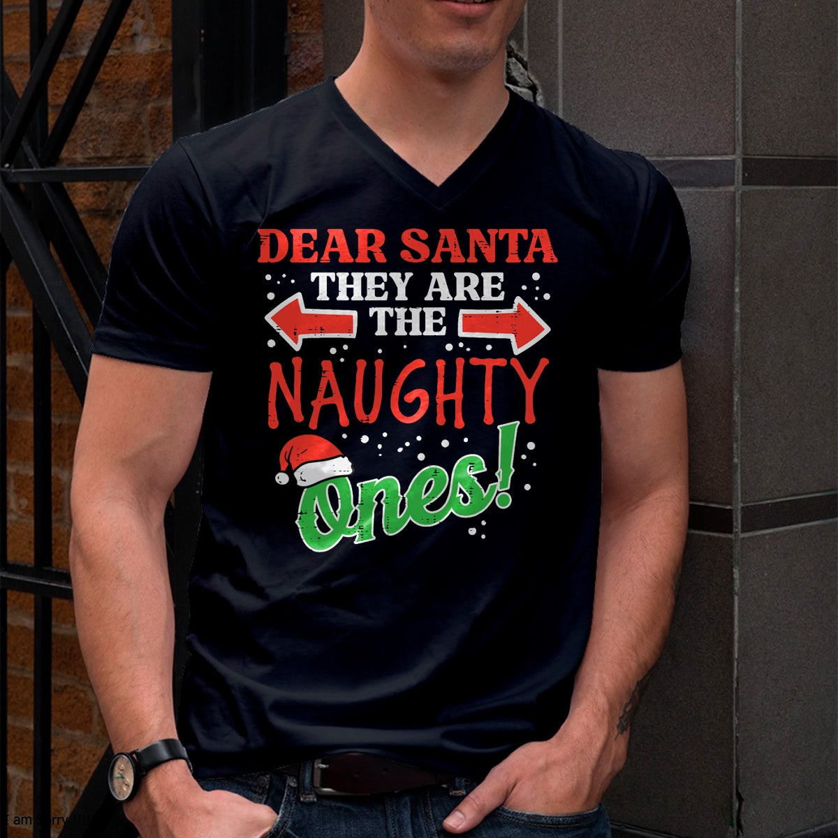 Christmas Shirts for Family, Funny christmas shirts, Christmas Unisex T-Shirt/Hoodie/Sweatshirt HLT00 - Dear Santa They Naughty Ones Christmas Xmas Men Women Kids T-Shirt
