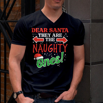 Christmas Shirts for Family, Funny christmas shirts, Christmas Unisex T-Shirt/Hoodie/Sweatshirt HLT00 - Dear Santa They Naughty Ones Christmas Xmas Men Women Kids T-Shirt
