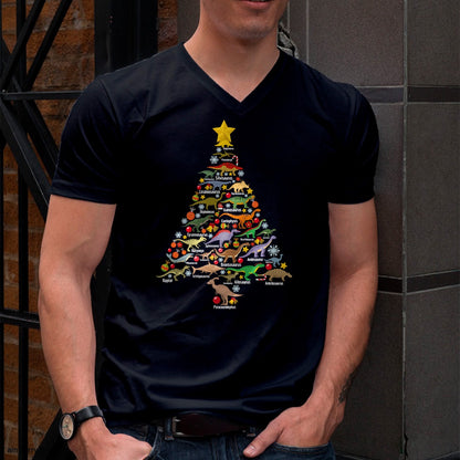 Christmas Shirts for Family, Funny christmas shirts, Christmas Unisex T-Shirt/Hoodie/Sweatshirt HLT00 - Dinosaur Christmas Tree Dino TRex Paleontologist Xmas Men T-Shirt