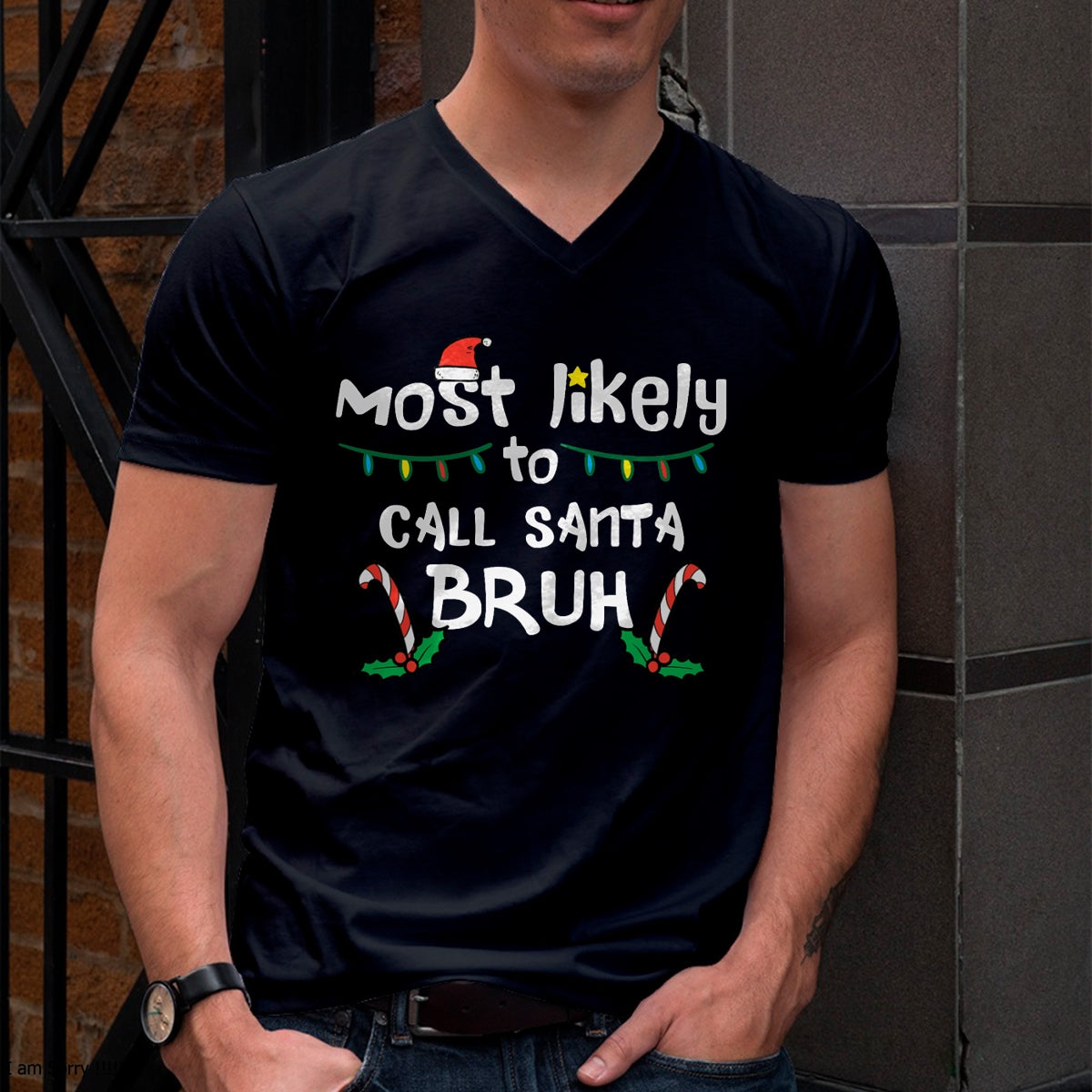 Christmas Shirts for Family, Funny christmas shirts, Christmas Unisex T-Shirt/Hoodie/Sweatshirt HLT00 - Christmas Likely Call Santa Bruh Xmas Family Men Women Kids T-Shirt