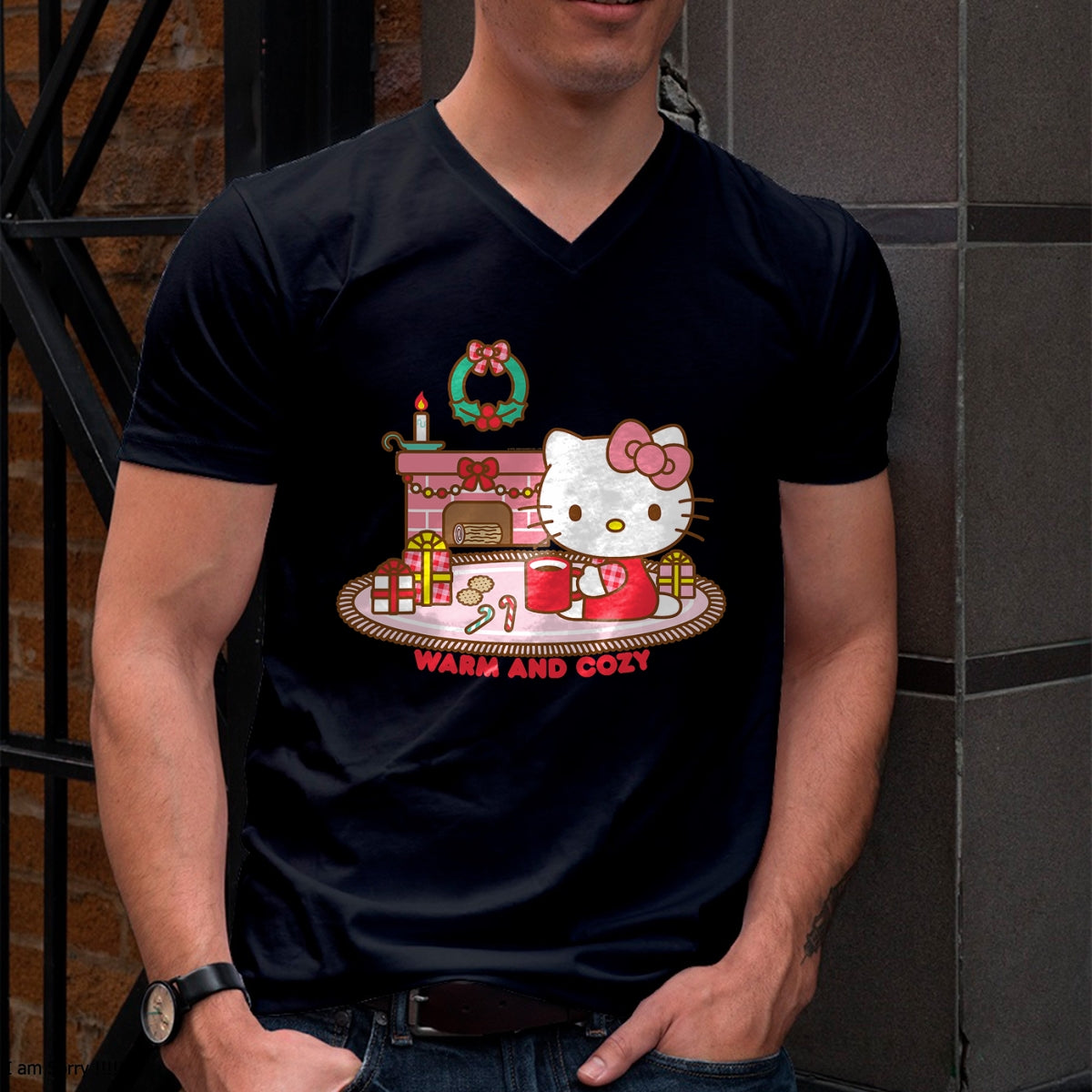 Christmas Shirts for Family, Funny christmas shirts, Christmas Unisex T-Shirt/Hoodie/Sweatshirt HLT00 - Hello Kitty Warm And Cozy Christmas T-Shirt