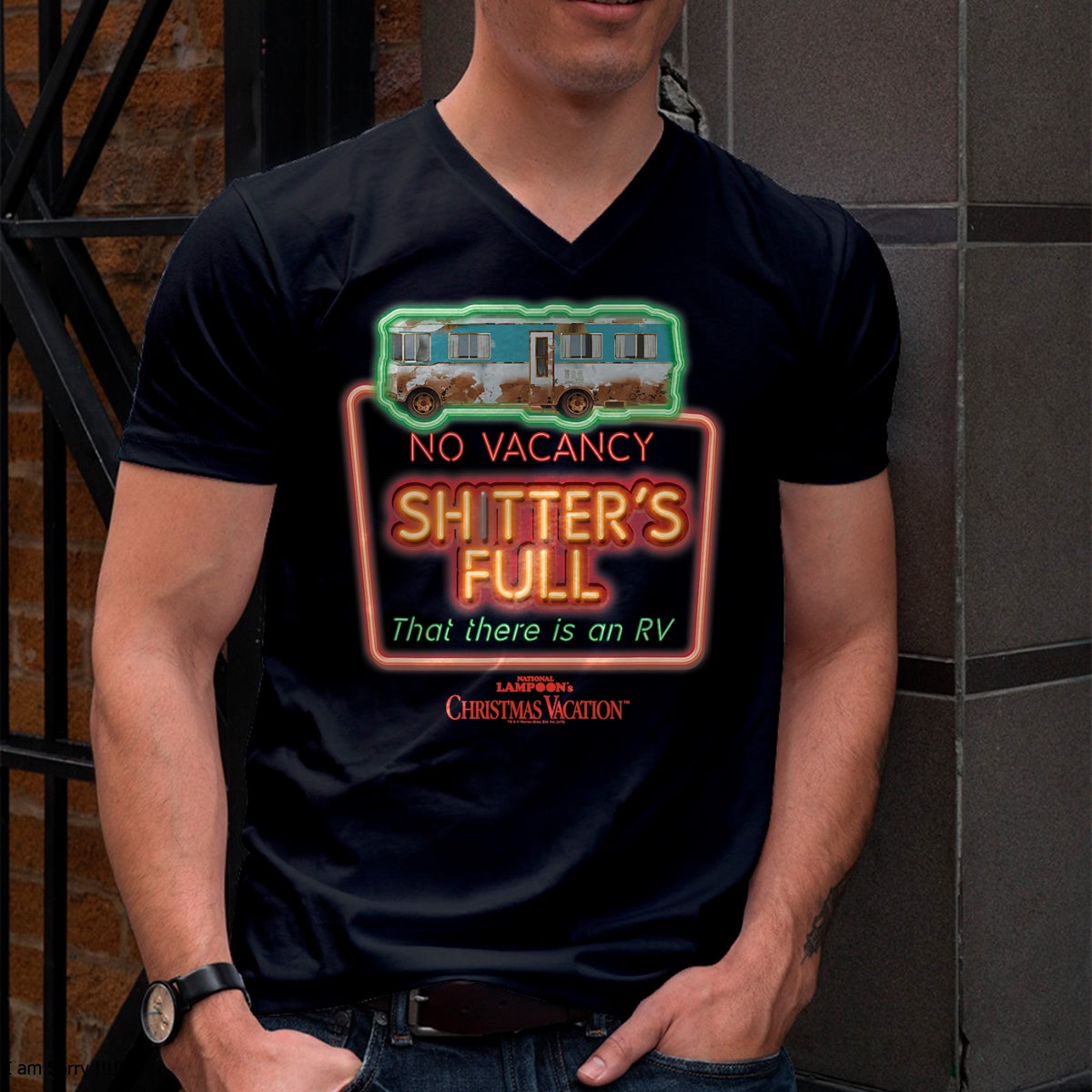 Christmas Shirts for Family, Funny christmas shirts, Christmas Unisex T-Shirt/Hoodie/Sweatshirt HLT00 - Christmas Vacation No Vacancy Shtters Full Christmas T-Shirt