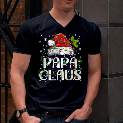 Christmas Shirts for Family, Funny christmas shirts, Christmas Unisex T-Shirt/Hoodie/Sweatshirt HLT00 - Papa Claus Christmas Lights Pajama Family Matching T-Shirt