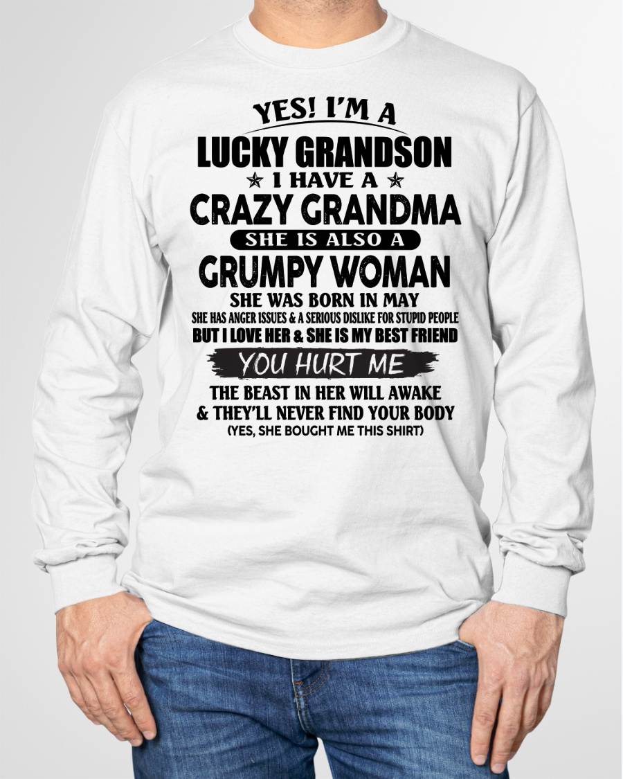 MAY - LUCKY GRANDSON OF CRAZY GRANDMA -  PERFECT GIFT FROM GRANDMA - DTSM05 (SKU12-113-05)