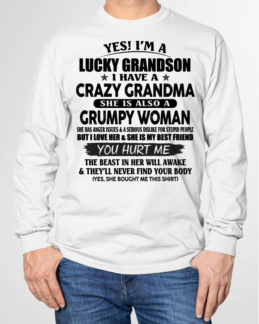 LUCKY GRANDSON OF CRAZY GRANDMA -  PERFECT GIFT FROM GRANDMA - DTSM00 (SKU12-113-00)