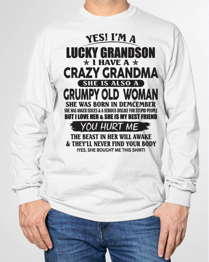 DECEMBER - LUCKY GRANDSON OF CRAZY GRANDMA -  FROM GRANDMA - DTSM12 (SKU10-173-12)