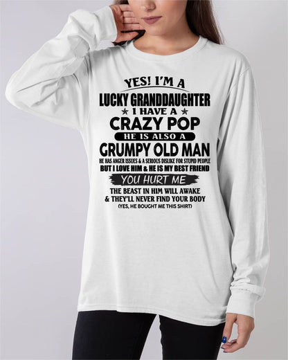 LUCKY GRANDDAUGHTER OF CRAZY POP - PERFECT GIFT FOR YOUR GRANDDAUGHTER FROM POP - DTSM00 (SKU12-39-00)