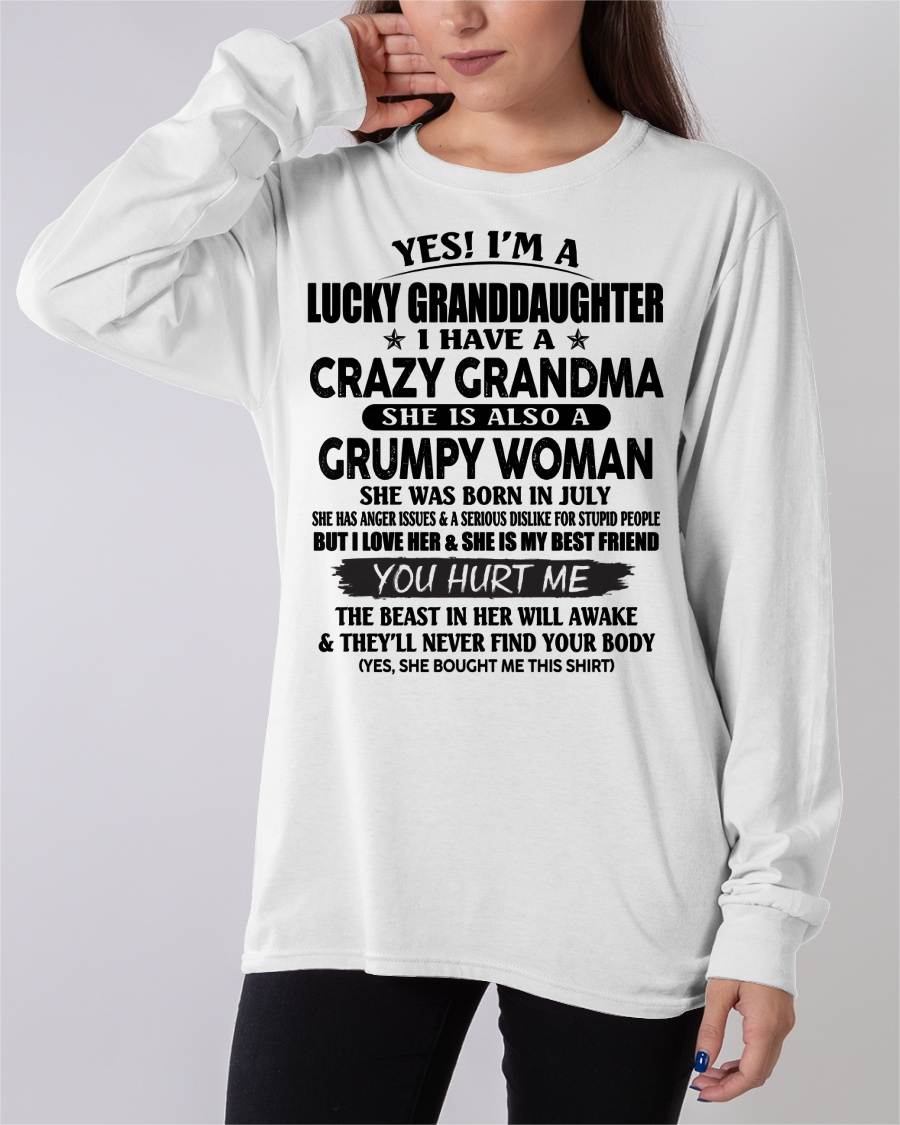 JULY - LUCKY GRANDDAUGHTER OF CRAZY GRANDMA - PERFECT GIFT FROM GRANDMA - DTSM07 (SKU12-146-07)