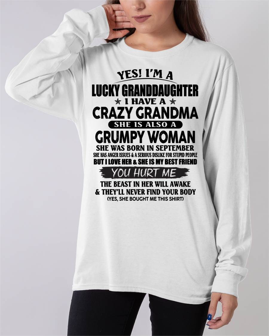 SEPTEMBER - LUCKY GRANDDAUGHTER OF CRAZY GRANDMA - PERFECT GIFT FROM GRANDMA - DTSM09 (SKU12-146-09)
