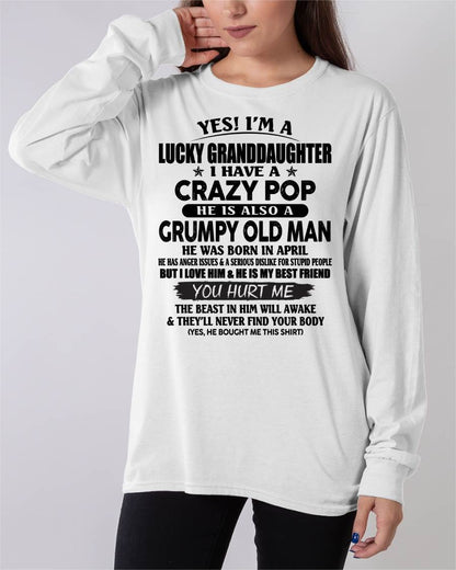 APRIL - LUCKY GRANDDAUGHTER OF CRAZY POP - PERFECT GIFT FOR YOUR GRANDDAUGHTER FROM POP - DTSM04 (SKU12-39-04)