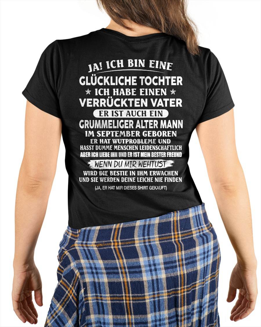 SEPTEMBER – VERRÜCKTER VATER & GRUMMELIGER ALTER MANN – LUSTIGES GESCHENK FÜR TOCHTER VON PAPA - DTSM09 (SKU2605-168-09)