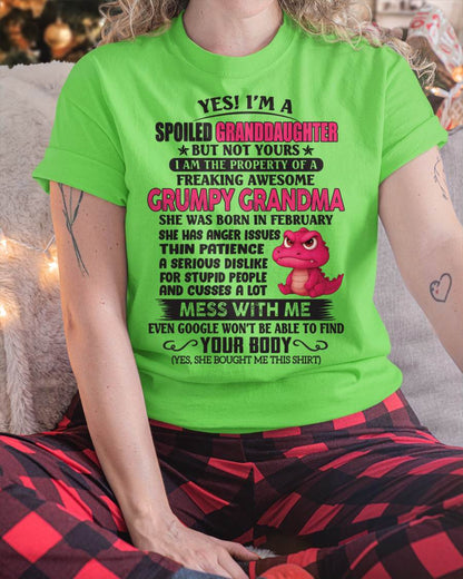 FEBRUARY - YES, I'M A SPOILED GRANDDAUGHTER - GIFT FROM GRANDMA - DTSM02 (SKU09-96-02)