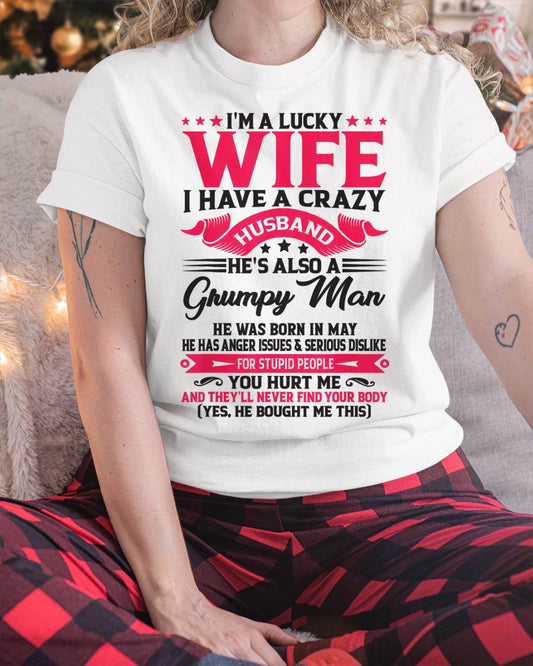 MAY - TO MY WIFE - I'M A LUCKY WIFE - GIFT FROM HUSBAND - DTSM05 (SKU10-136-05)