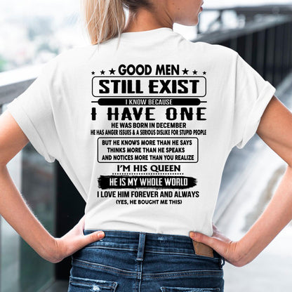 December - Good Men Still Exist - Perfect Gift for Your GirlFriend - DTSM12 (SKU-GMSAU-12)