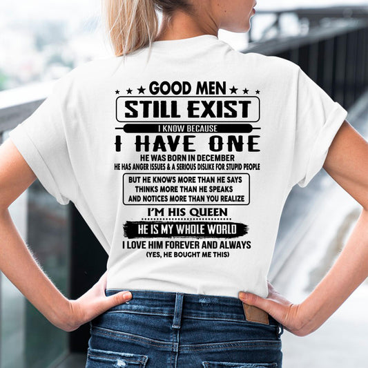 December - Good Men Still Exist - Perfect Gift for Your GirlFriend - DTSM12 (SKU-GMSAU-12)