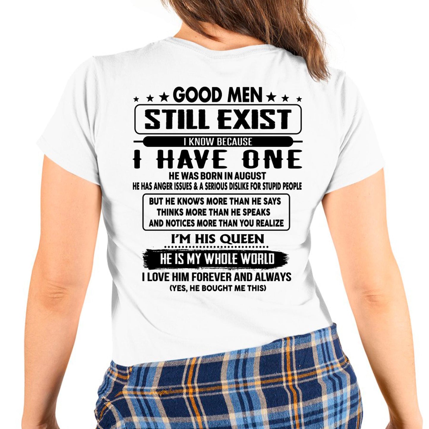 August - Good Men Still Exist - Perfect Gift for Your GirlFriend - DTSM08 (SKU-GMSAU-08)