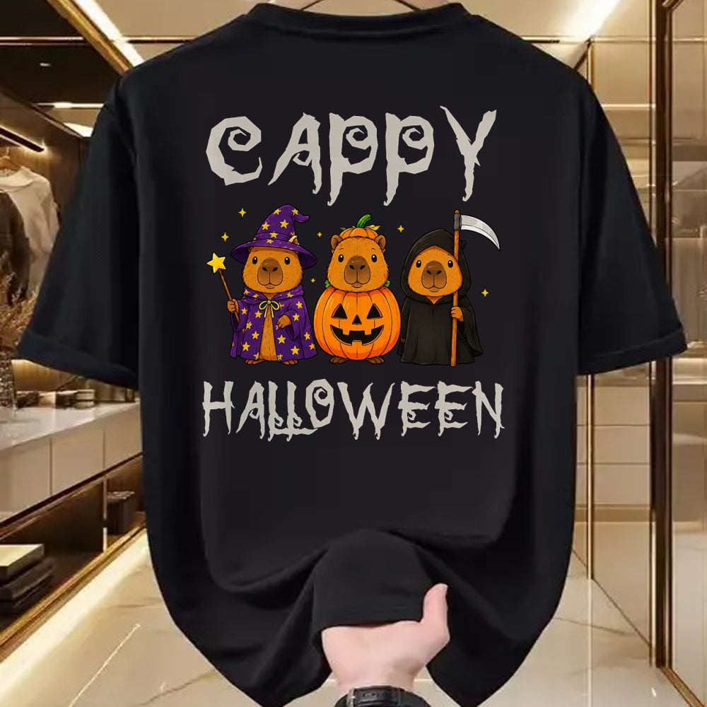 Cute Capybara Shirt, Funny Capybara UnisexT-Shirt/Hoodie/Sweatshirt HLT00 - Cappy Halloween Funny Capybara Witch Pumpkin Reaper Spooky T-Shirt