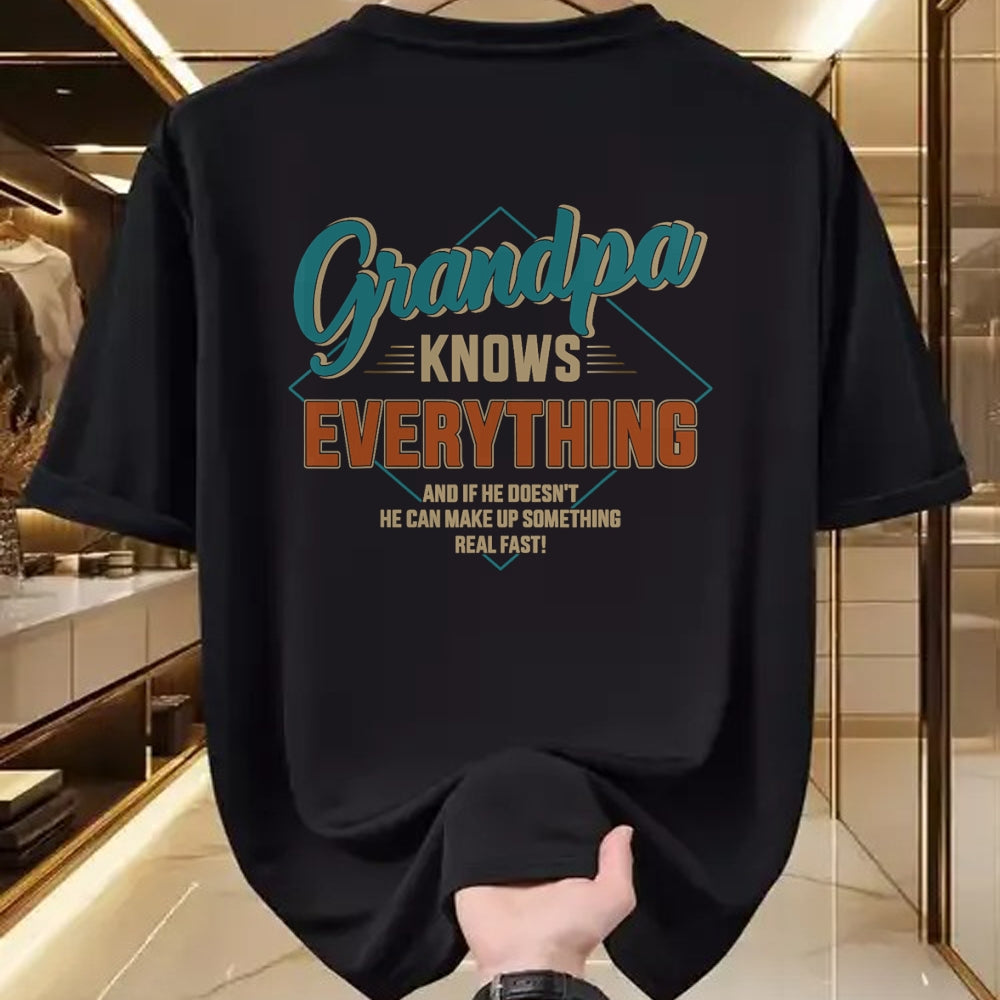 Best Grandpa Shirt, Proud Grandpa Unisex T-Shirt/Hoodie/Sweatshirt HLT00 - Funny grandpa knows everything for father's day T-Shirt (1)