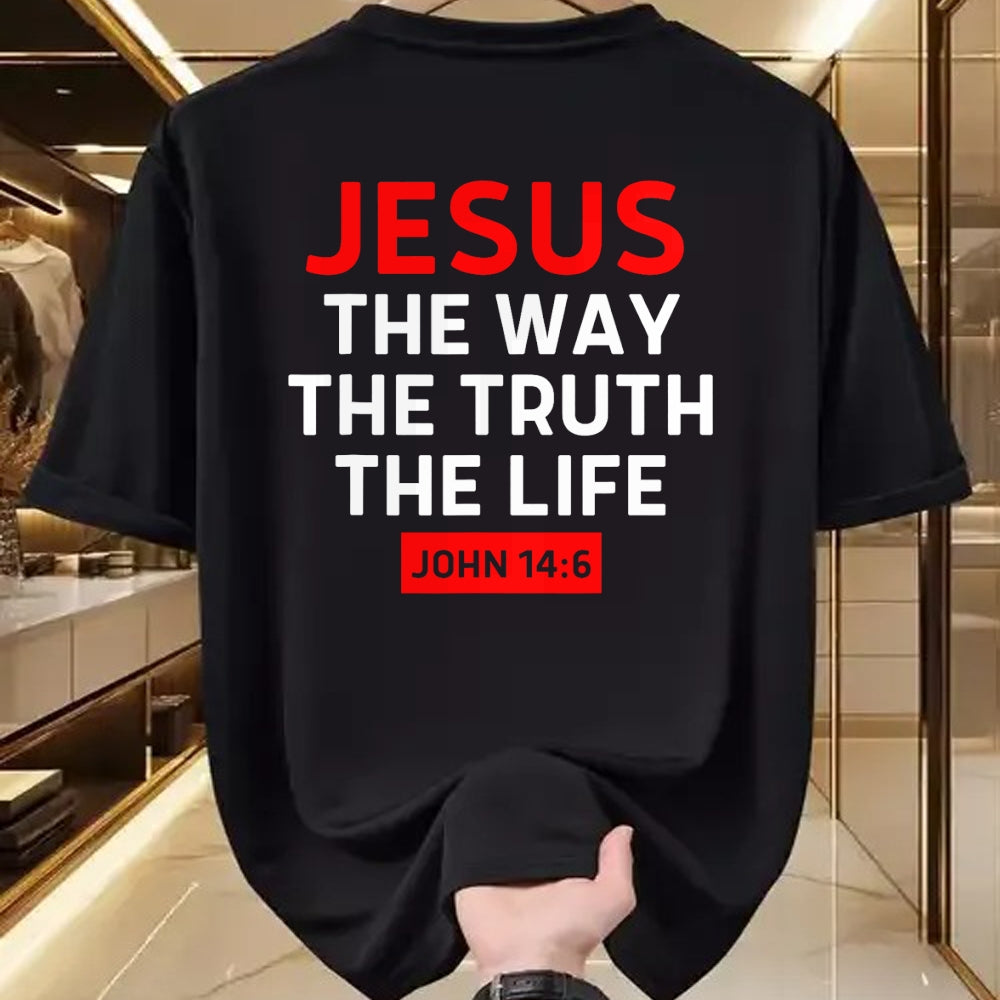 Christian Tee, Christian Faith Unisex T-Shirt/Hoodie/Sweatshirt HLT00 - Jesus The Way Truth Life John 14 6 Christian Bible Verse T-Shirt