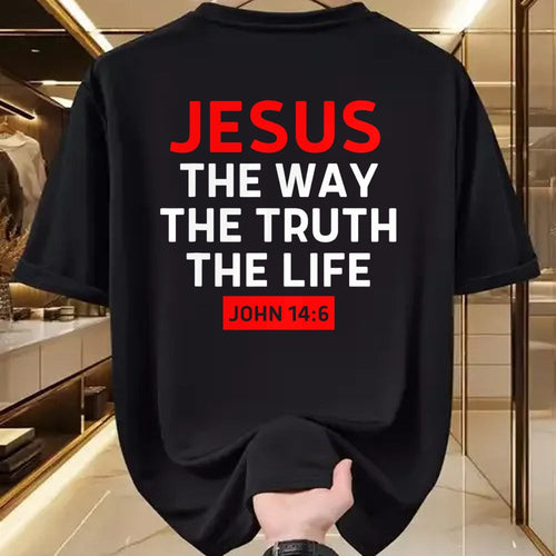 Christian Tee, Christian Faith Unisex T-Shirt/Hoodie/Sweatshirt HLT00 - Jesus The Way Truth Life John 14 6 Christian Bible Verse T-Shirt