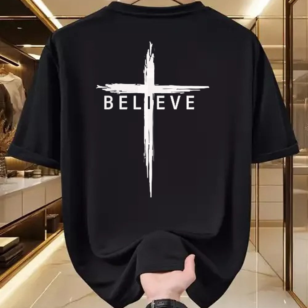 Christian Tee, Christian Faith Unisex T-Shirt/Hoodie/Sweatshirt HLT00 -  Believe Christian Cross Jesus Christ Christians Men Women T-Shirt