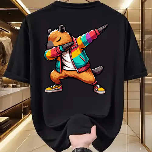 Cute Capybara Shirt, Funny Capybara Unisex T-Shirt/Hoodie/Sweatshirt HLT00 - Funny Capybara Dabbing Tee, Shirt For Women Men Kids Long Sleeve T-Shirt