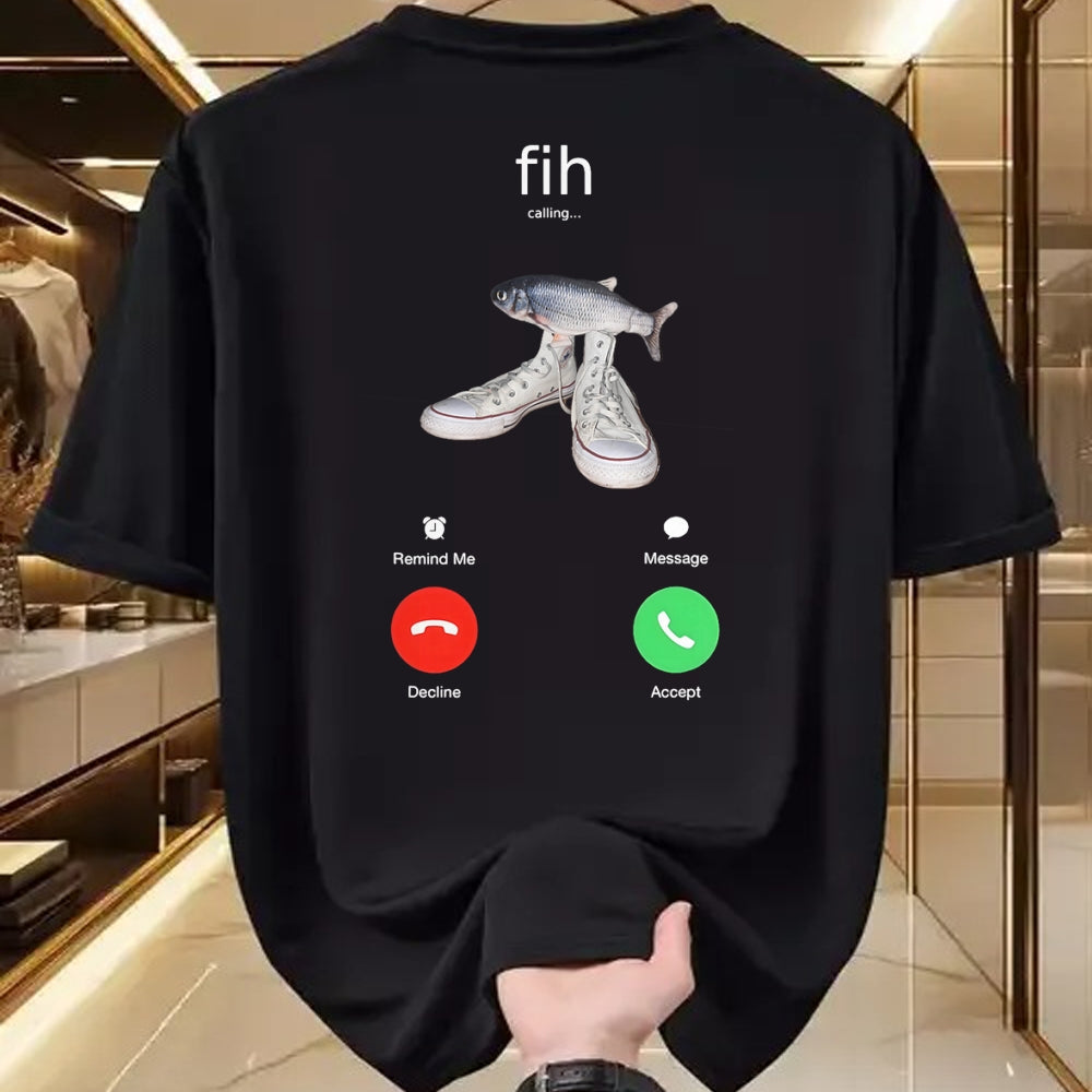 Funny Fishing Shirt, Gift For Fishing Lover Unisex T-Shirt/Hoodie/Sweatshirt HLT00 - Fih Meme Shirt Fish Calling Shirt Misspelled fih is Calling T-Shirt