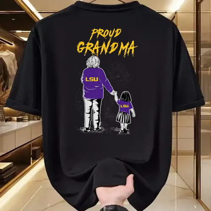 Best Grandma Shirt, Proud Grandma Unisex T-Shirt/Hoodie/Sweatshirt HLT00 - LSU Tigers Proud Grandma LSU Granddaughter T-Shirt