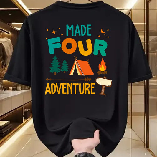 Funny Camping Shirt, Gift For Camping Lover Unisex T-Shirt/Hoodie/Sweatshirt HLT00 - Made Four Adventure 4th Birthday Party Camping Outdoor Theme T-Shirt