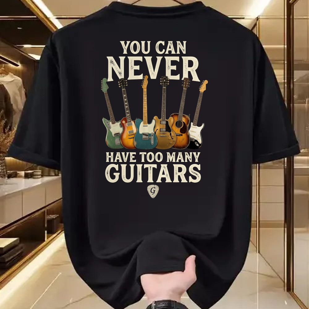 Guitar Lover Shirt, Funny Guitar UnisexT-Shirt/Hoodie/Sweatshirt HLT00 - You Can Never Have Too Many Guitars Vintage Music Decor Art Long Sleeve T-Shirt