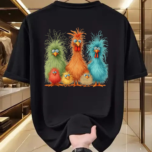 Best Thanksgiving Family Shirt , Funny Thanksgiving UnisexT-Shirt/Hoodie/Sweatshirt HLT00 - Retro Eagerlys Colorful Funny Chicken Art, for Men Women Kid T-Shirt