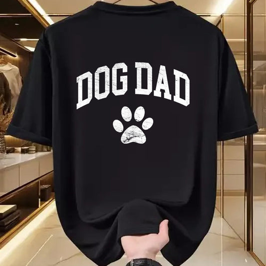 Gift for Dad Shirt, Funny Dad Unisex T-Shirt/Hoodie/Sweatshirt HLT00 – Dog Dad - Distressed Design Style - Funny Dog Paw - Classic T-Shirt