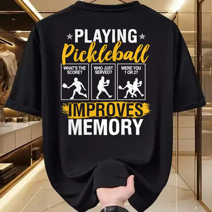 Funny Pickleball Shirt, Pickleball Lover Unisex T-Shirt/Hoodie/Sweatshirt HLT00 - Funny Pickleball Memory Graphic Women Men Pickleball Player Long Sleeve T-Shirt