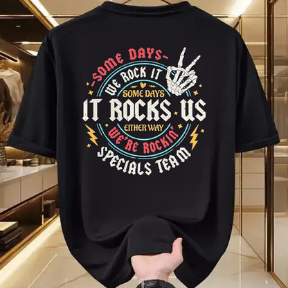 Best Student Shirt, Funny Back To School UnisexT-Shirt/Hoodie/Sweatshirt HLT00 - Some Days We Rock It Specials Team PE Back to School T-Shirt, Men, Black, Large