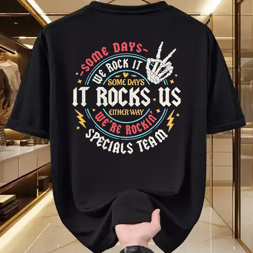Best Student Shirt, Funny Back To School UnisexT-Shirt/Hoodie/Sweatshirt HLT00 - Some Days We Rock It Specials Team PE Back to School T-Shirt, Men, Black, Large
