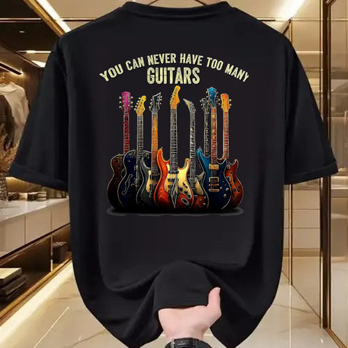 Guitar Lover Shirt, Funny Guitar UnisexT-Shirt/Hoodie/Sweatshirt HLT00 - Funny Music You Can Never Have Too Many Guitars T-Shirt, Men, Black, 3X-Large