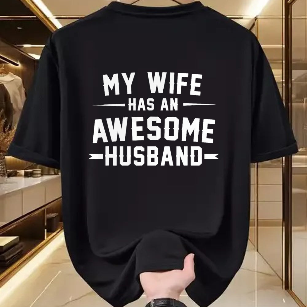 Best Wife Shirt, Wife and Husband Unisex T-Shirt/Hoodie/Sweatshirt HLT00 - My wife has an awesome husband T-Shirt