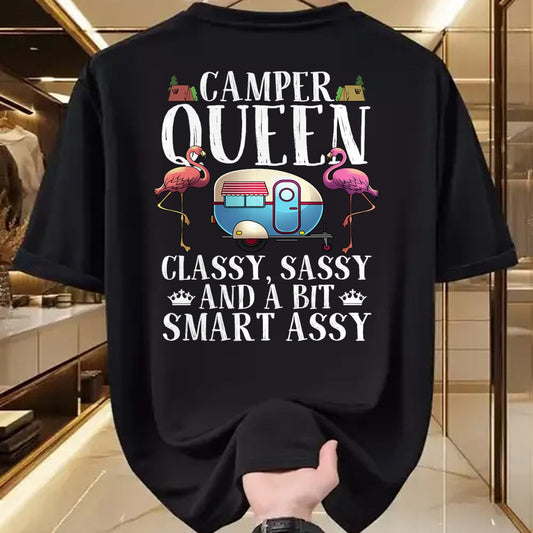 Funny Camping Shirt, Gift For Camping Lover Unisex T-Shirt/Hoodie/Sweatshirt HLT00 - Funny Camper Queen Sassy Gift for Women RV Camping Lovers T-Shirt