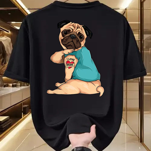 Dog Love Shirt, Dog Lover Gift T-Shirt/Hoodie/Sweatshirt HLT00 - Mother_s Day gift funny dog Pug i love mom tattoo T-Shirt