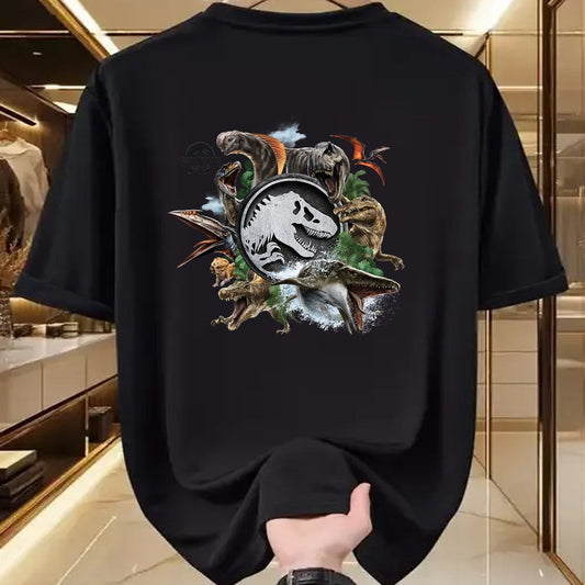 Best Dinosaur Lover Shirt, Funny Dinosaur UnisexT-Shirt/Hoodie/Sweatshirt HLT00 - Jurassic World Rebirth Circle Logo Dinosaurs T-Shirt