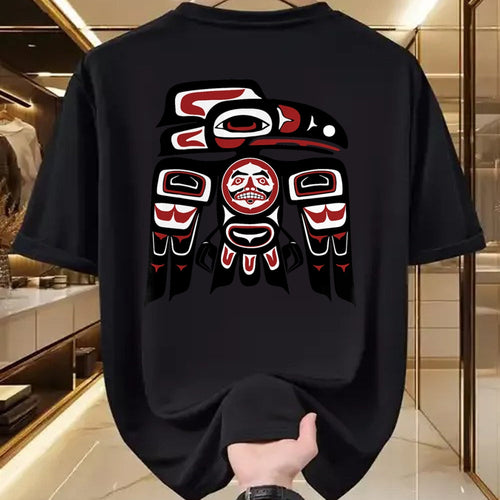 Native American T-Shirts, Vintage Native American Unisex T-Shirt/Hoodie/Sweatshirt HLT00 - Haida Tlingit Raven Totem Native American Indigenous Pride