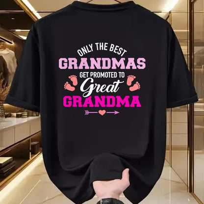 Best Grandma Shirt, Proud Grandma Unisex T-Shirt/Hoodie/Sweatshirt HLT00 - Only the best grandmas get promoted to great grandma T-Shirt (1)