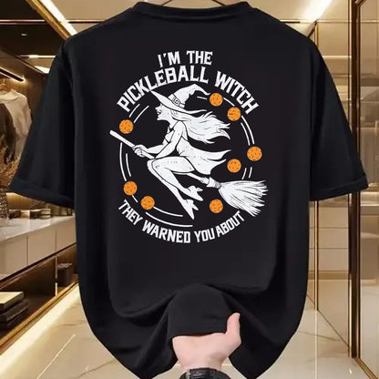 Funny Pickleball Shirt, Pickleball Lover Unisex T-Shirt/Hoodie/Sweatshirt HLT00 - Funny Halloween Costume I'm The Pickleball Witch Women T-Shirt