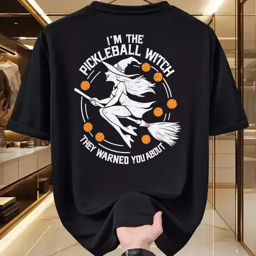 Funny Pickleball Shirt, Pickleball Lover Unisex T-Shirt/Hoodie/Sweatshirt HLT00 - Funny Halloween Costume I'm The Pickleball Witch Women T-Shirt