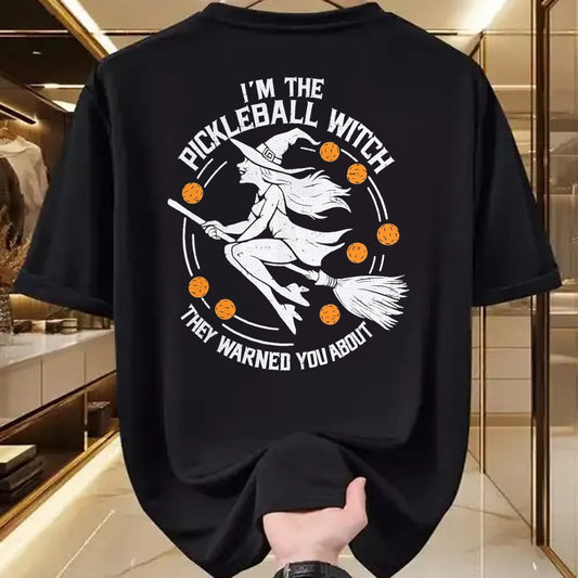 Funny Pickleball Shirt, Pickleball Lover Unisex T-Shirt/Hoodie/Sweatshirt HLT00 - Funny Halloween Costume I'm The Pickleball Witch Women T-Shirt